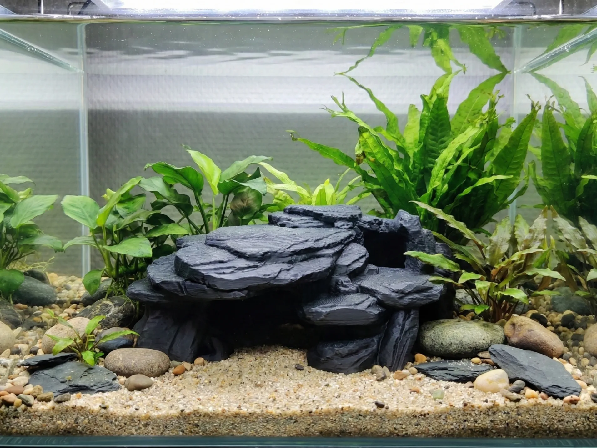 Aquarium Terrarium Slate Rock Hideout